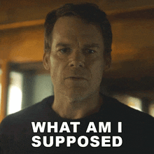 a man says " what am i supposed " in a dark room