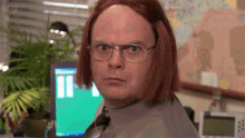 Dwight The Office GIF - Dwight The Office Wig GIFs