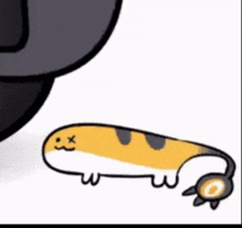 a cartoon shark is laying on its back on a white background .