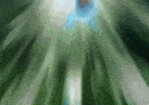 a green background with a blue light coming out of the center