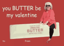 valentine card paula deen butter happy valentines day hearts