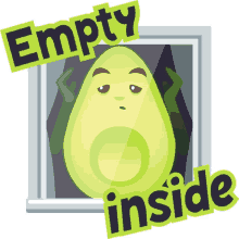 empty avocado