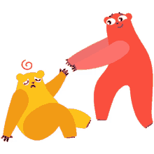 popo and lelo bear helping friends friendship goals