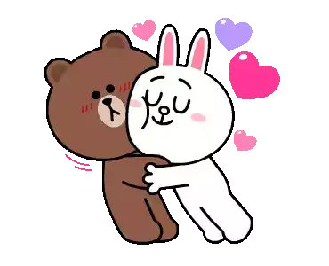 Brown And Cony Love You Sticker - Brown And Cony Love You Sweet Stickers