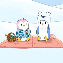 Cuddling Pudgy Penguins GIF - Cuddling Pudgy Penguins Feeling Cold GIFs