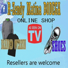a r-zendy matina bodega online shop advertises branded overrun shoes