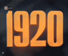 the year 1920 is displayed in orange letters on a dark background