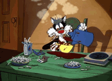 Hungover Sylvester GIF - Hungover Sylvester Sylvester The Cat GIFs