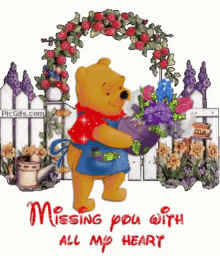 Missing You Pooh GIF - Missing You Pooh With All My Heart GIFs
