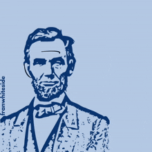 a drawing of abraham lincoln with a quote that says the best way to predict your future is to create it