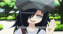 Hello Everynyan Tomoko GIF - Hello Everynyan Tomoko Watamote GIFs