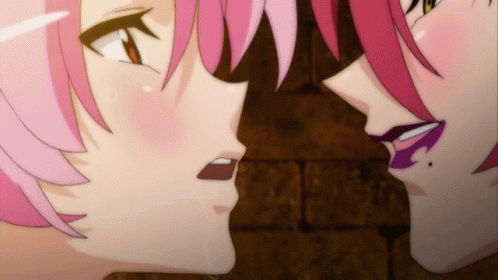 Anime Yuri Kissing GIFs | Tenor