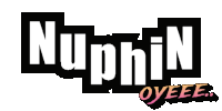 a logo for nuphin oyeeee with a white background