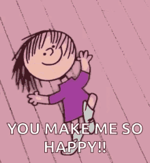 You Make Me So Happy Charlie Brown GIF - You Make Me So Happy Charlie Brown Snoopy GIFs