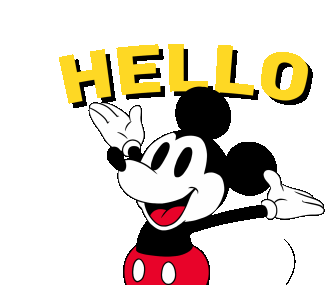 Hello Mickey Mouse Sticker - Hello Mickey Mouse Smiling Stickers