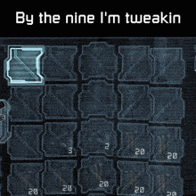 by the nine i 'm tweakin is written above a display of items