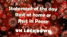 uk lockdown coronavirus pandemic rest at home stay home