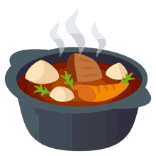 pot of food food joypixels bowl soup