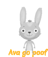 Ava Bunny Sticker - Ava Bunny Poof Stickers