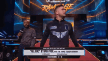a man in a page jacket is on a stage