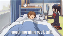 Rock Talk Good Morning GIF - Rock Talk Good Morning Chuunibyou GIFs