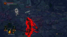 a screenshot of a video game shows a green glowing character