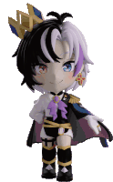 a 3d rendering of a cartoon character with a crown on her head