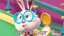 Well Be Late Fergie The White Rabbit GIF - Well Be Late Fergie The White Rabbit Alices Wonderland Bakery GIFs