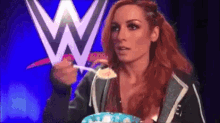 Becky Lynch Wait A Minute GIF - Becky Lynch Wait A Minute Hold On GIFs