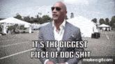 its the biggest piece of dogshit dogshit the rock its dogshit the rock the rock dogshit