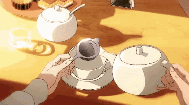 Anime Rize Tedeza Amazing Barista Coffee Making Skill GIF | GIFDB.com