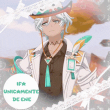 a picture of a person with the words if unicamente de ene written in the corner