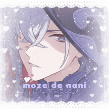 a drawing of a man with the words mozel de nani solo de nani on the bottom