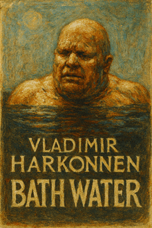 a painting of a man in the water by vladimir harkonnen bath water