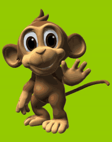 Monkey Waving GIF - Monkey Waving Hi GIFs