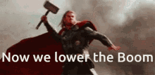 Thor Lower The Boom GIF - Thor Lower The Boom Chris Hemsworth GIFs