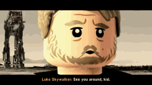 Lego Star Wars Luke Skywalker GIF - Lego Star Wars Luke Skywalker See You Around Kid GIFs