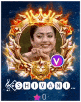 a picture of a woman with a crown and the name shivani