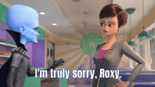 a cartoon character says i 'm truly sorry to another character