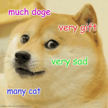 Much Doge Very Gift GIF - Much Doge Very Gift Very Sad GIFs
