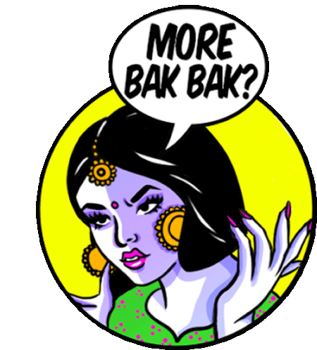 Irritated Woman Saying "More Random Talks?" In Hindi Sticker - Obscure Emotions More Bak Bak Google Stickers