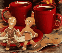 coffee red cup dancing cookie dolls morning