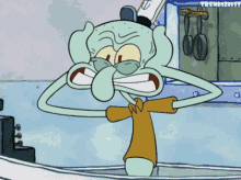 angry annoyed squidward spongebob freak out