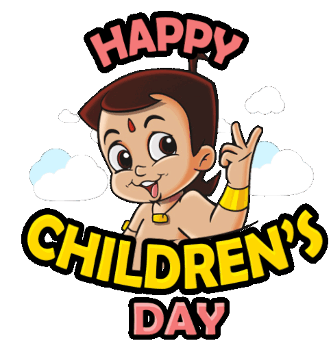 Happy Childrens Day Chhota Bheem Sticker - Happy Childrens Day Chhota Bheem Bal Diwas Stickers