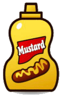 Brucedog Mustard Sticker - Brucedog Mustard Hotdog Stickers