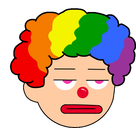 Whosji Clown Sticker - Whosji Clown Clown Face Stickers