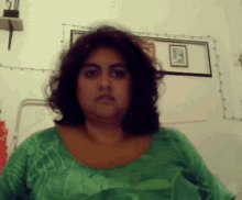 Green Girl Scared Green Woman Shooketh GIF - Green Girl Scared Green Woman Shooketh Indian Woman Jumpscare GIFs