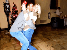 allyse reed christmas tree party kiss couple