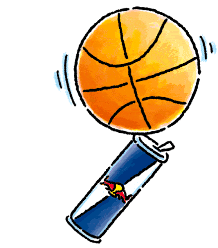 Basketball Red Bull Sticker - Basketball Red Bull Spin Stickers