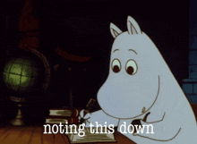 Moominpappa Noting This Down GIF - Moominpappa Noting This Down Moomin GIFs